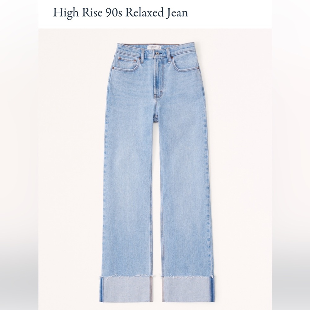 Abercrombie high rise 90s relaxed Jean - cuffed